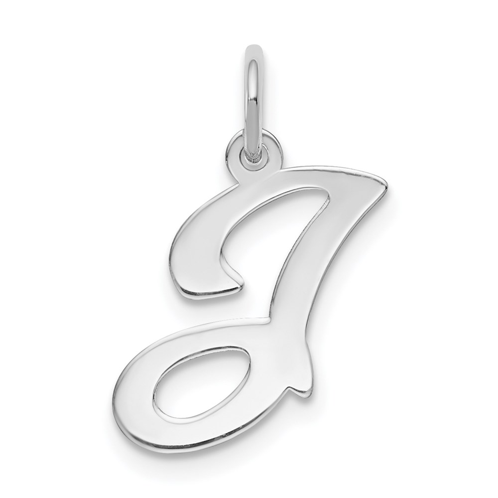 14k White Gold, Sophia Collection, Script Initial J Pendant