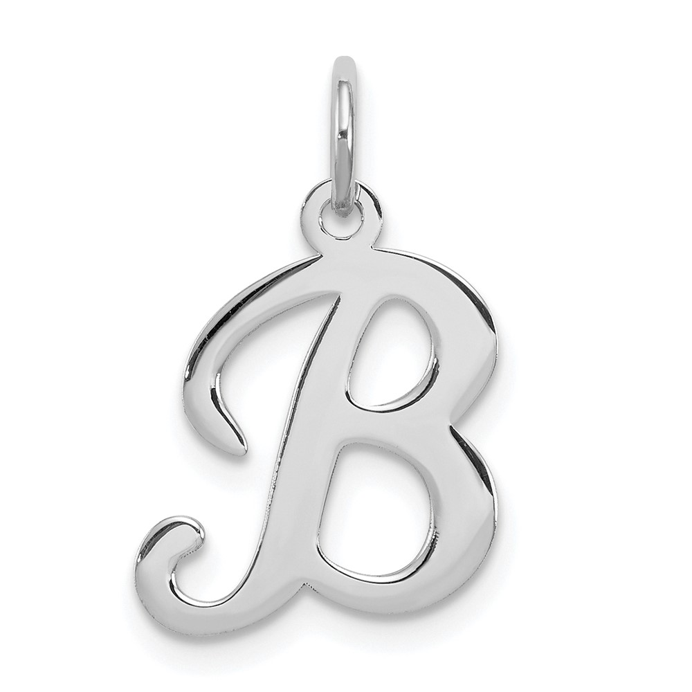 Sterling Silver, Sophia Collection, Script Initial B Pendant