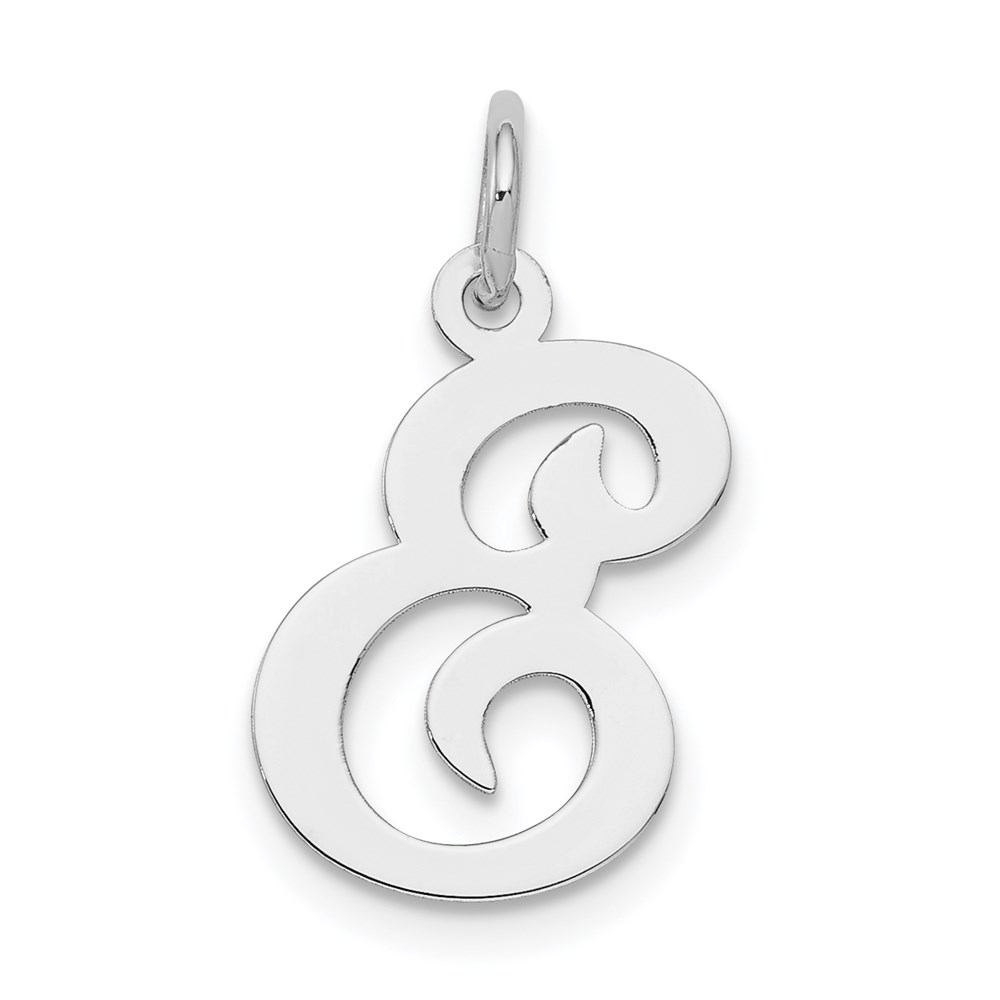 Sterling Silver, Sophia Collection, Script Initial E Pendant