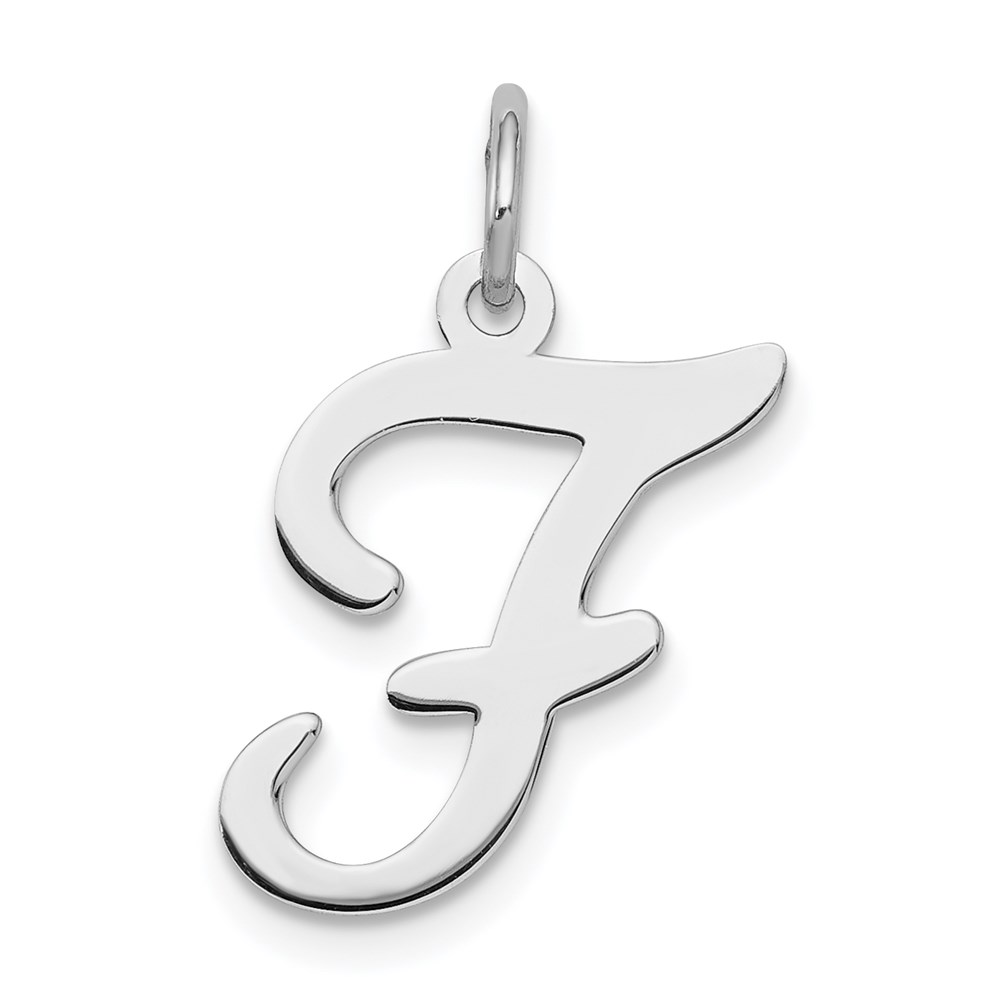 Sterling Silver, Sophia Collection, Script Initial F Pendant