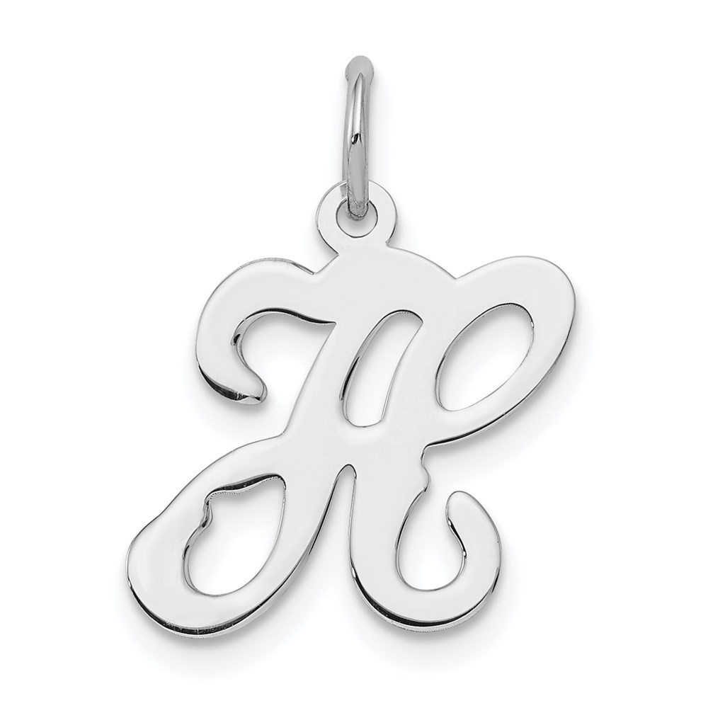 Sterling Silver, Sophia Collection, Script Initial H Pendant