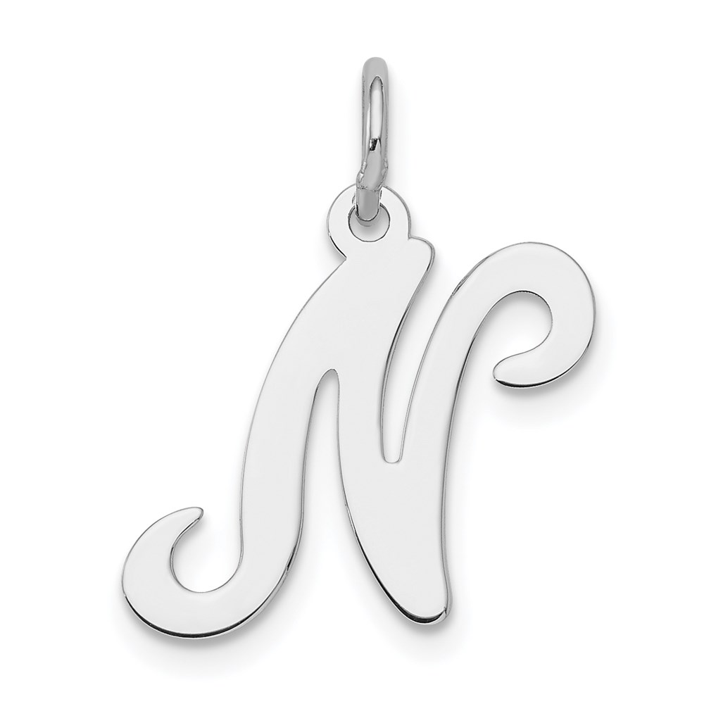 Sterling Silver, Sophia Collection, Script Initial N Pendant