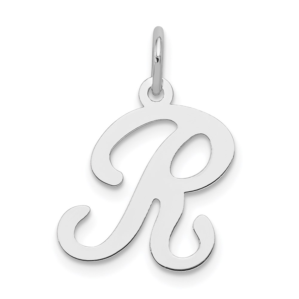 Sterling Silver, Sophia Collection, Script Initial R Pendant