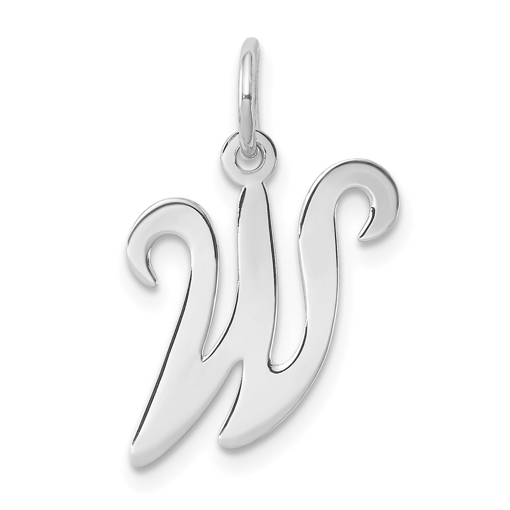 Sterling Silver, Sophia Collection, Script Initial W Pendant
