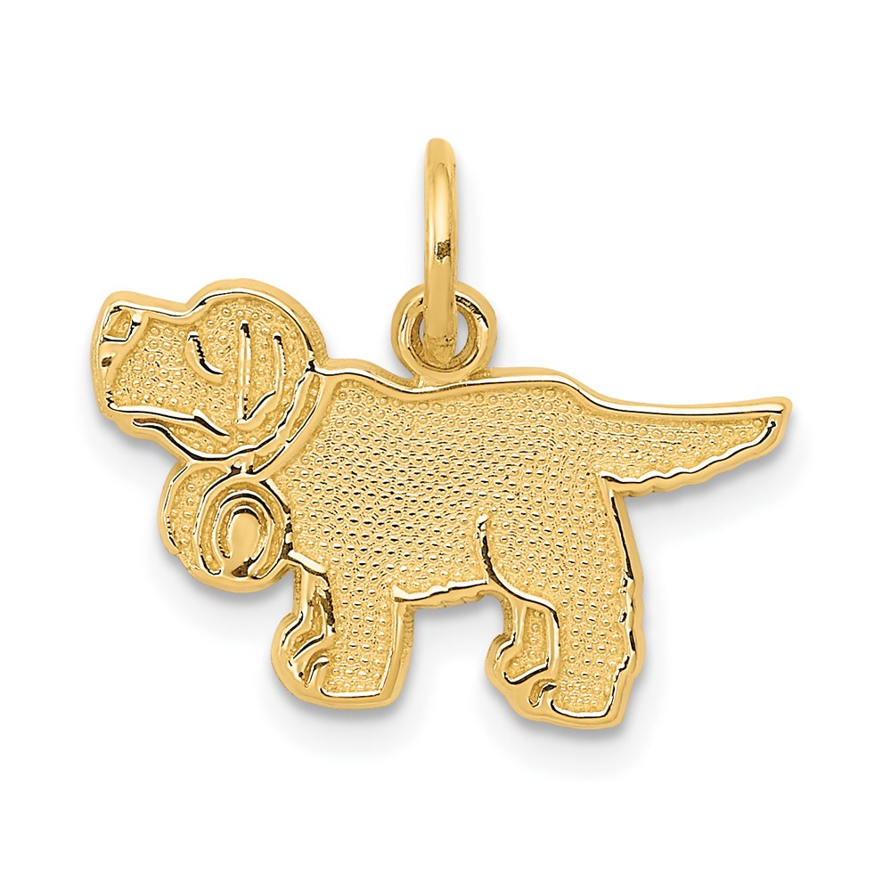 14k Yellow Gold Saint Bernard Puppy Pendant