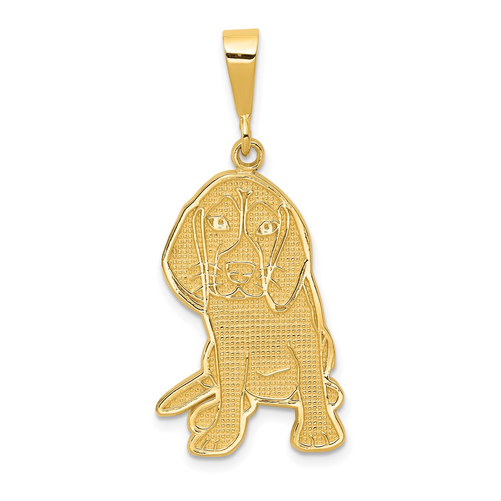14k Yellow Gold Beagle Pendant