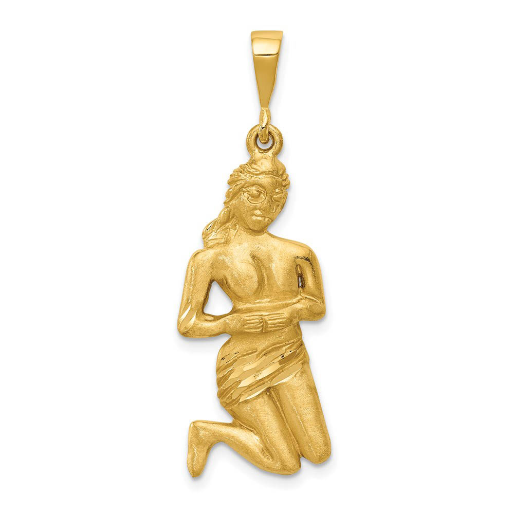 14k Yellow Gold Virgo the Virgin Zodiac Pendant