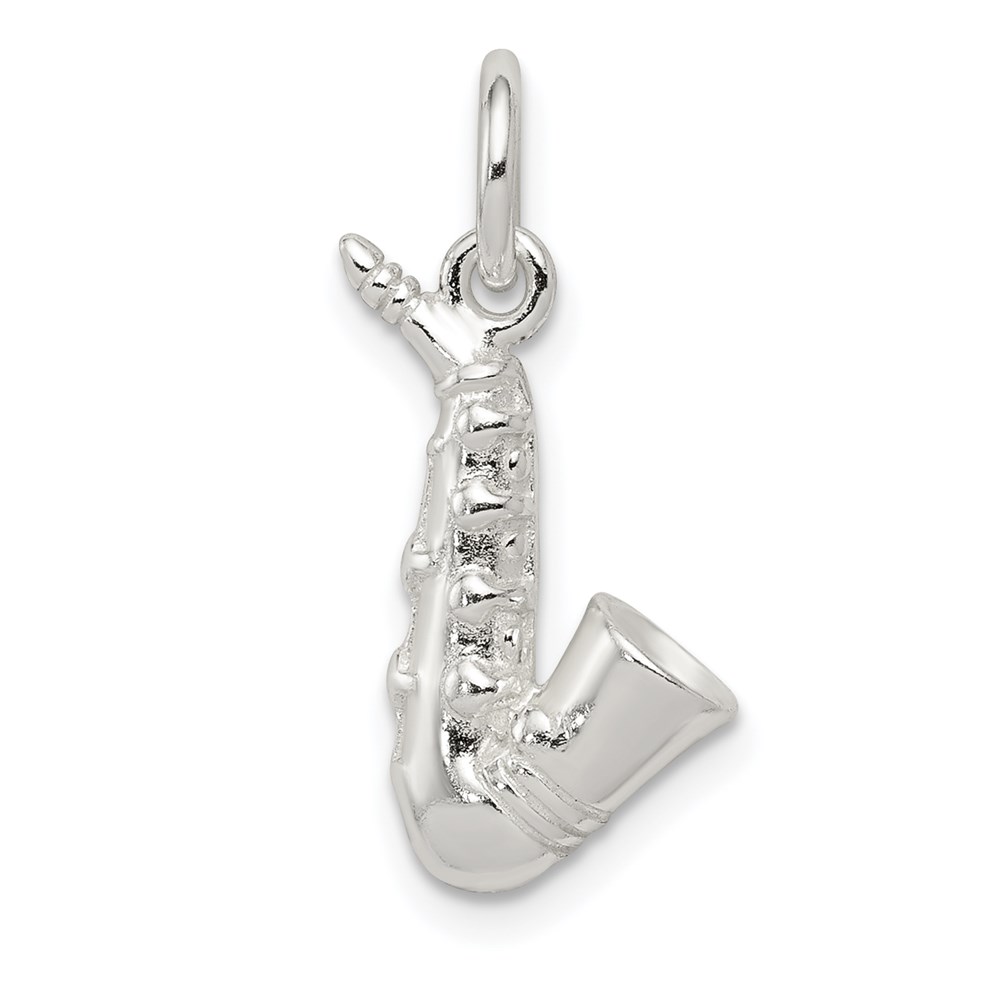 Sterling Silver 3D Saxophone Charm