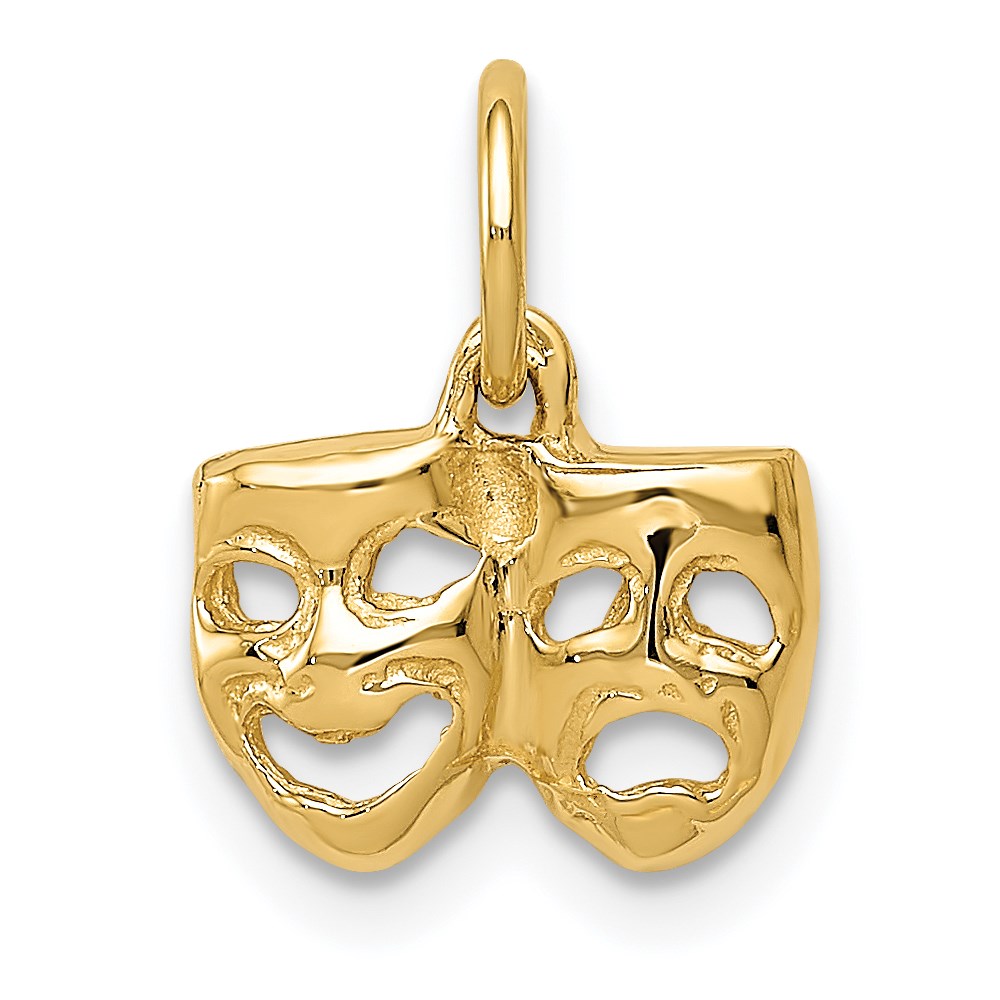14k Yellow Gold Petite Comedy and Tragedy Charm