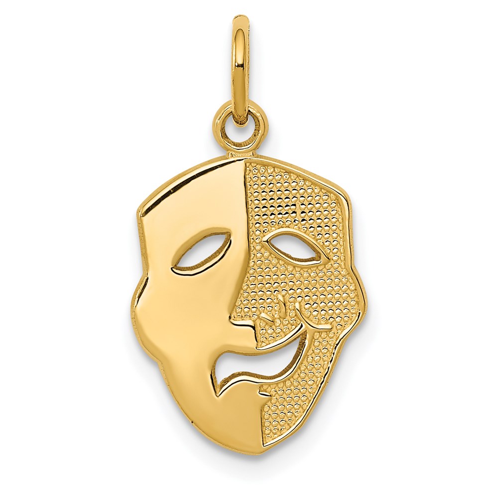 14k Yellow Gold Comedy / Tragedy Mask Charm