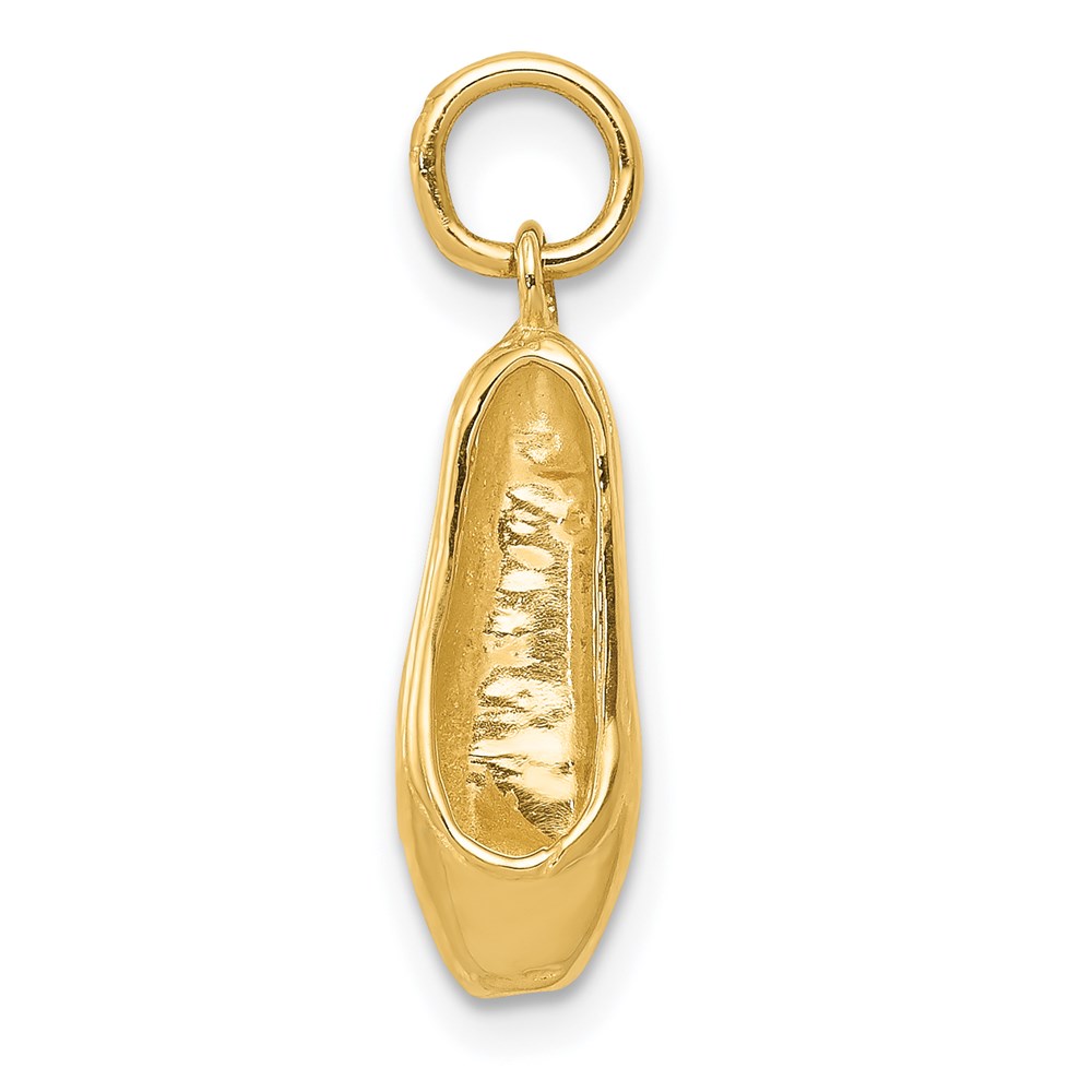 14k Yellow Gold 3D Ballet Slipper Charm
