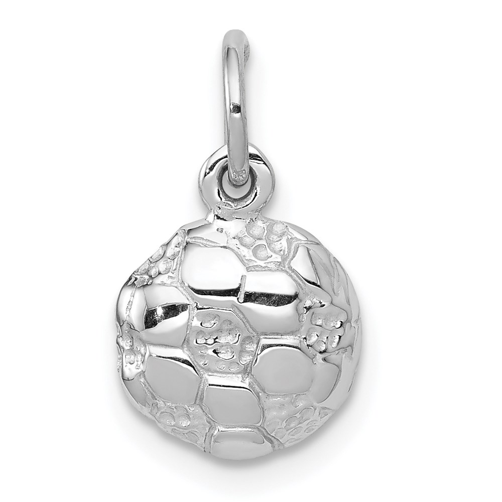 14k White Gold 9mm Soccer Ball Charm