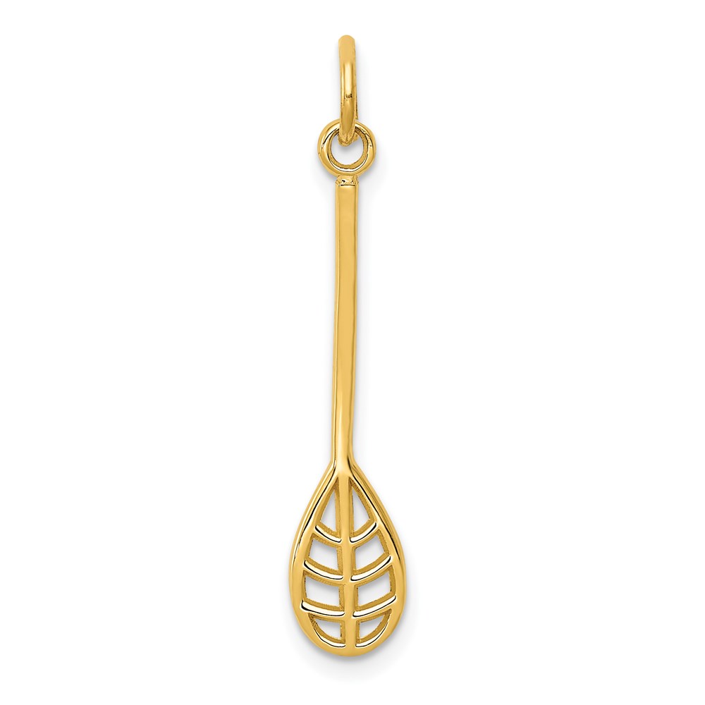 14k Yellow Gold Lacrosse Stick Pendant
