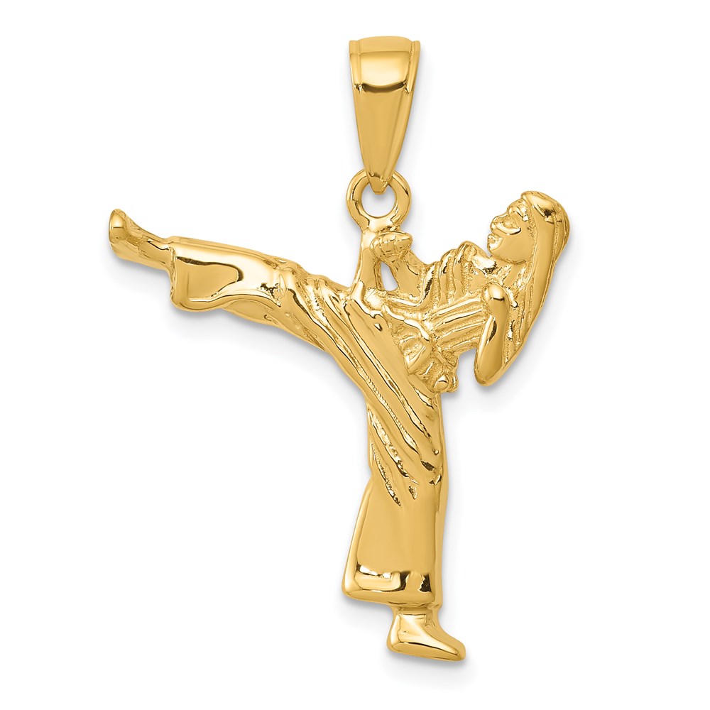 14k Yellow Gold Female Karate Pendant