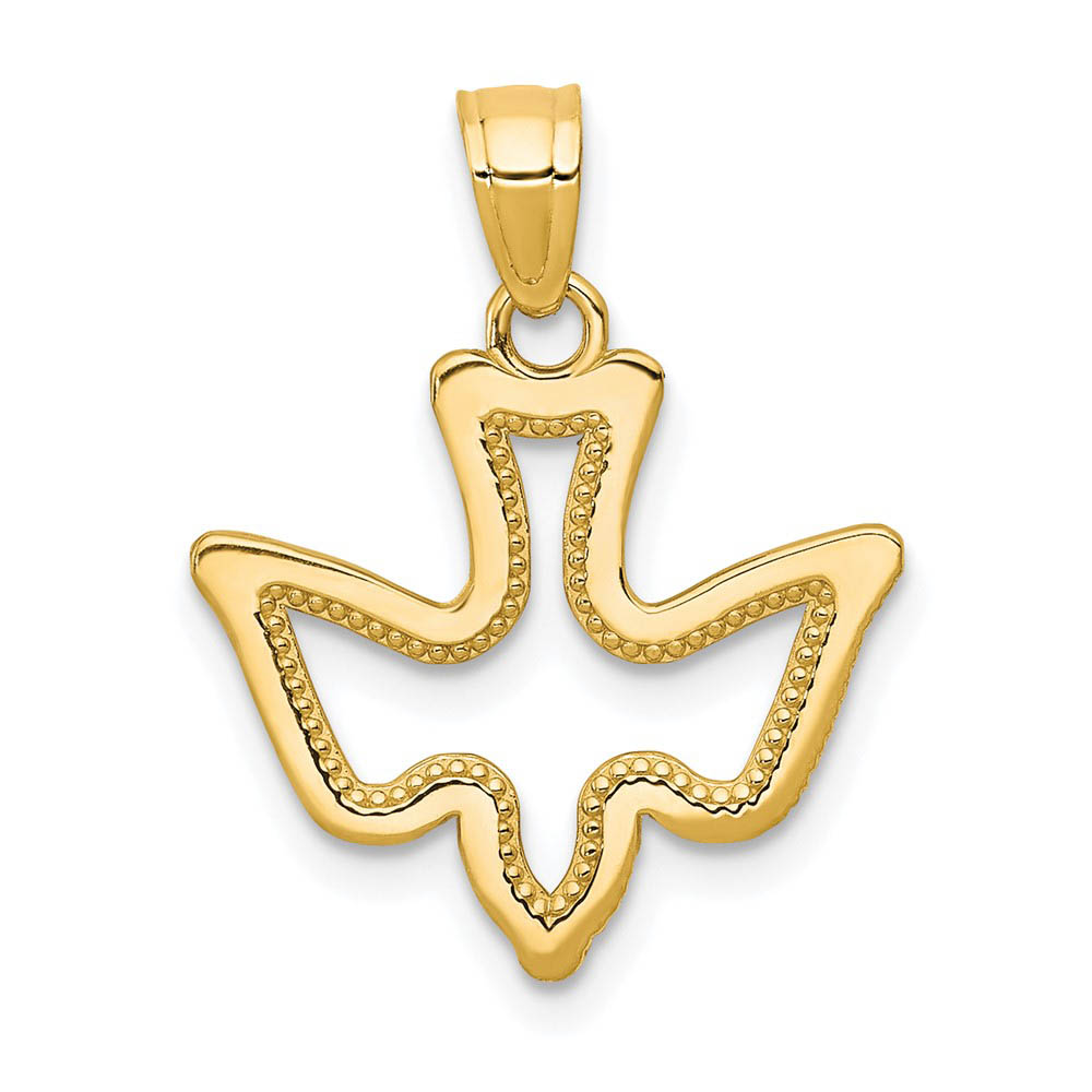 10k Yellow Gold Dove Silhouette Pendant