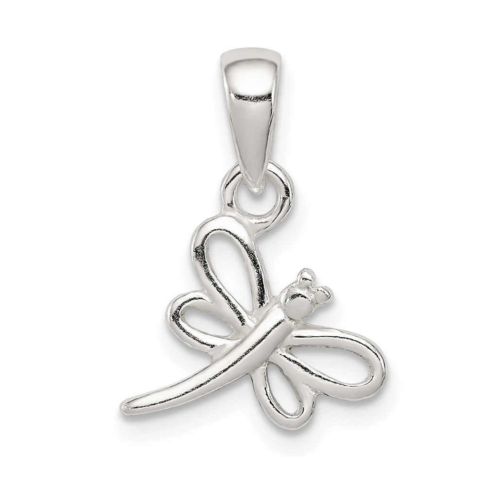 Sterling Silver Mini Polished Dragonfly Pendant