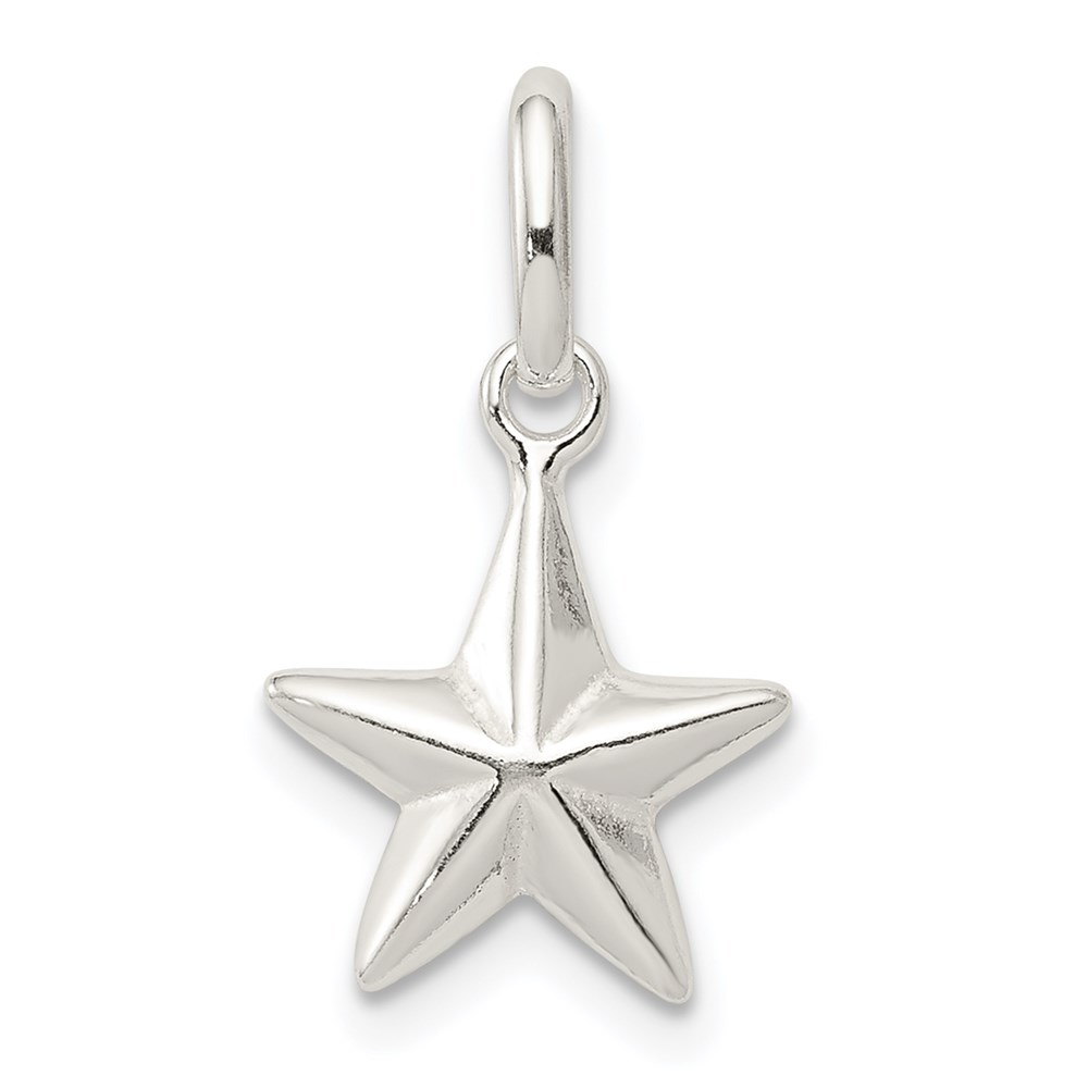 Sterling Silver 10mm Hollow Nautical Star Charm
