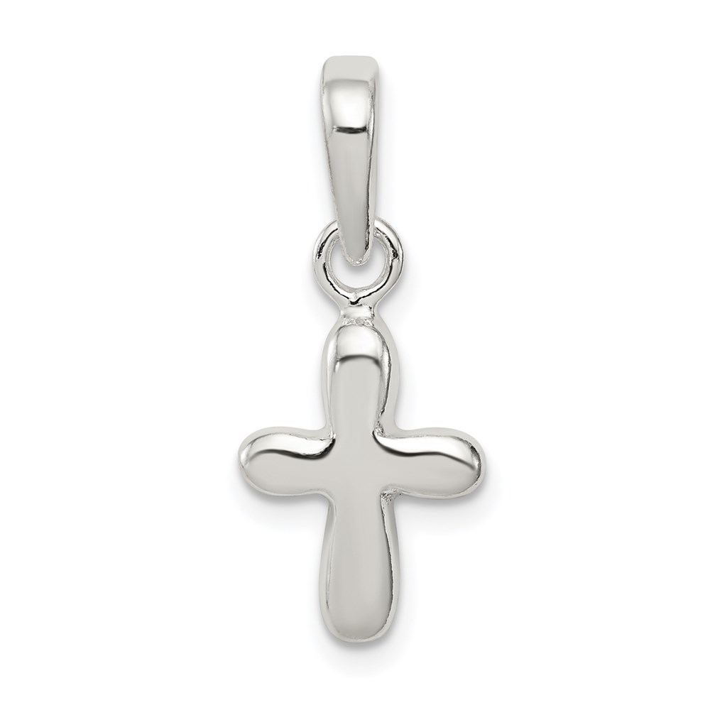 Sterling Silver Polished Cross Pendant