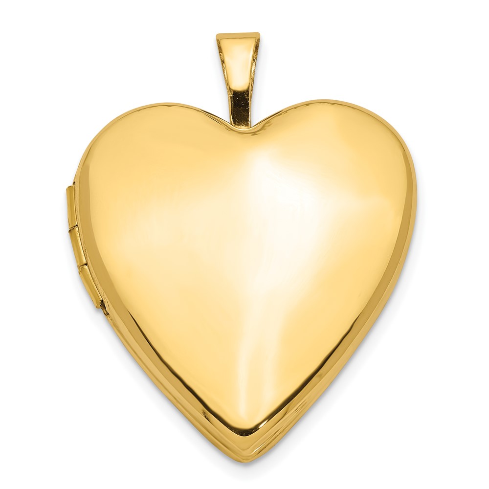 14k Yellow Gold 20mm Polished Heart Locket