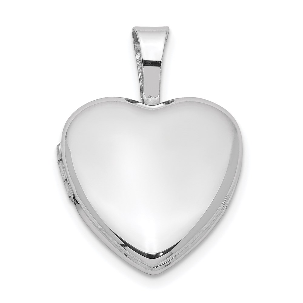 Sterling Silver 12mm Polished Heart Locket