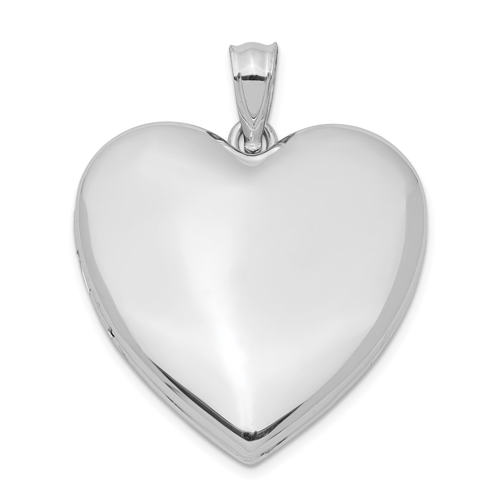 Sterling Silver 24mm Polished Heart Locket