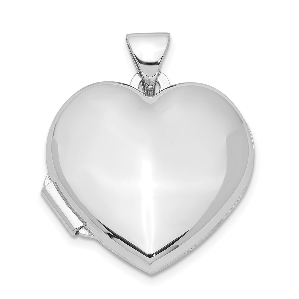 Sterling Silver 18mm Polished Heart Locket