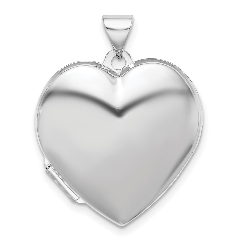 Sterling Silver 21mm Polished Heart Locket