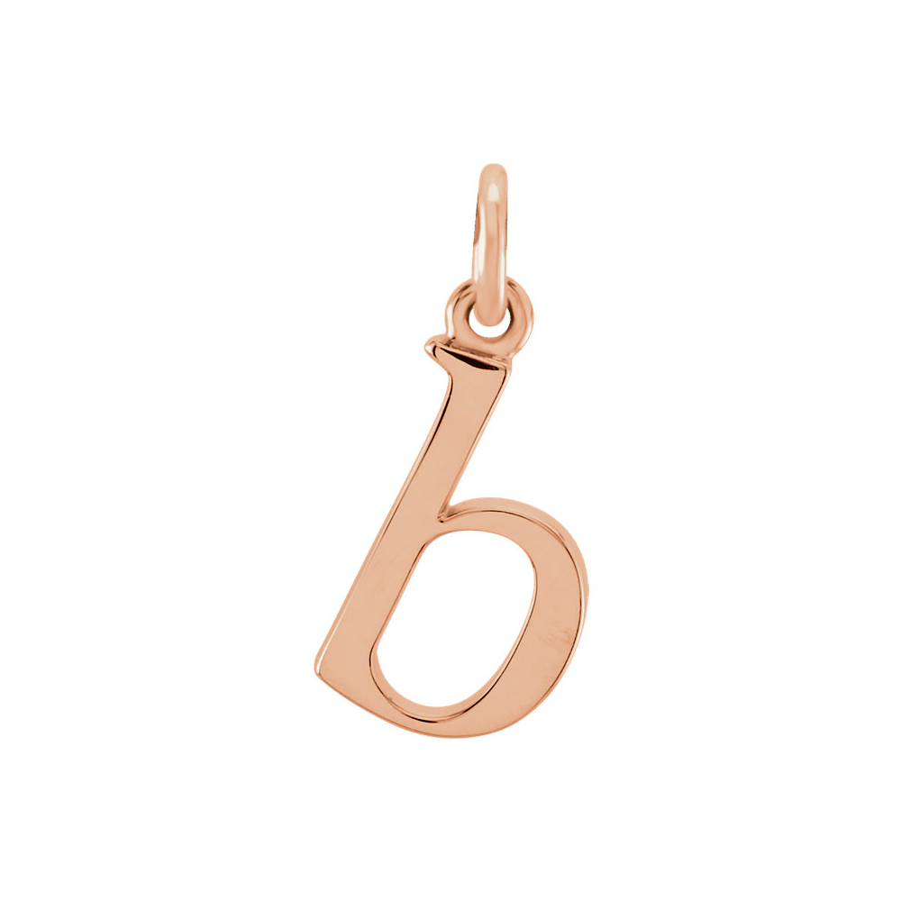 14k Rose Gold, Abbey Collection, Lower Case Initial b Charm