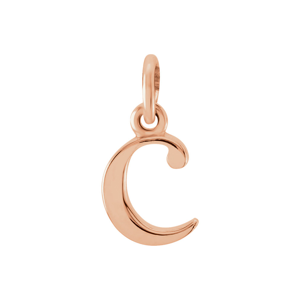 14k Rose Gold, Abbey Collection, Lower Case Initial c Charm