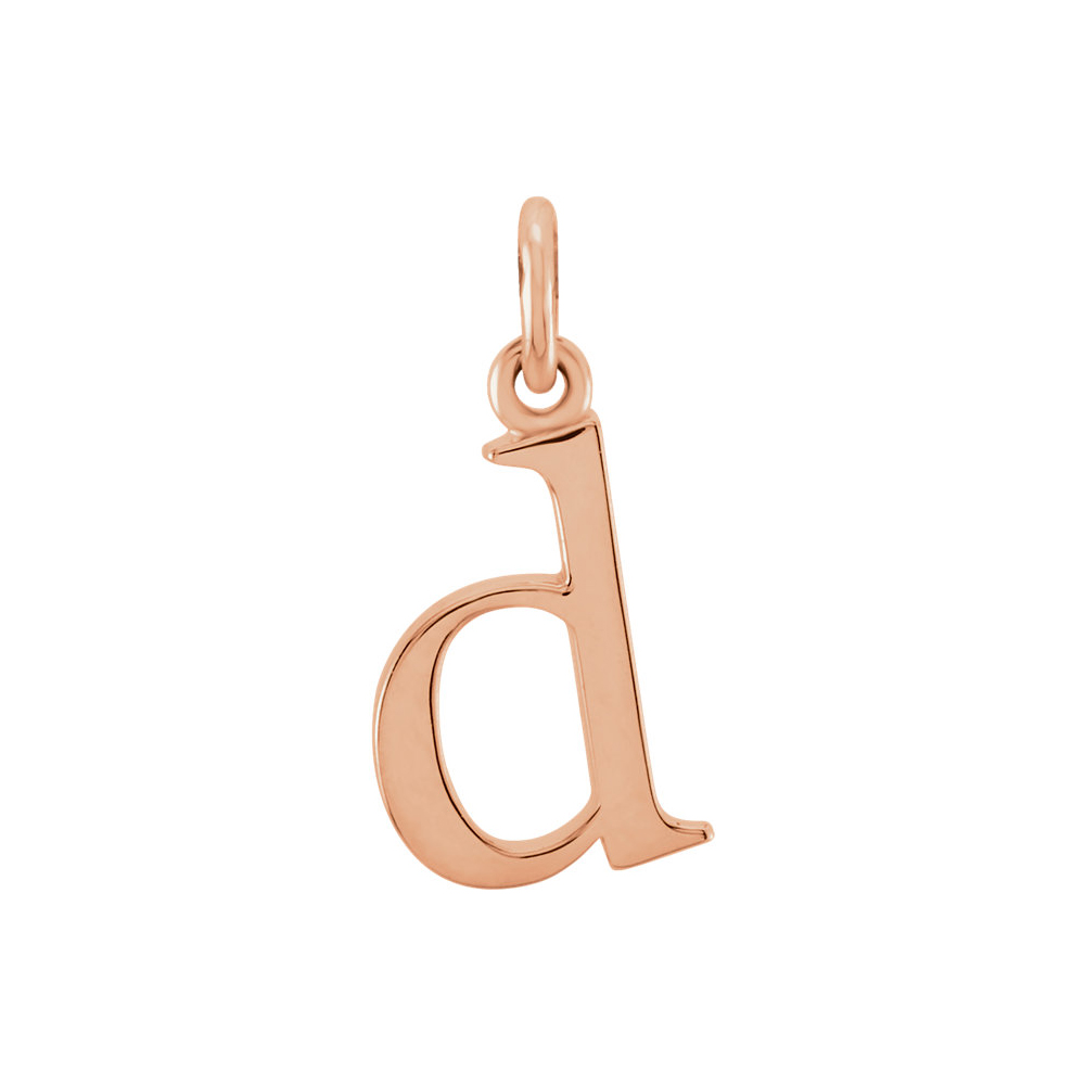 14k Rose Gold, Abbey Collection, Lower Case Initial d Charm