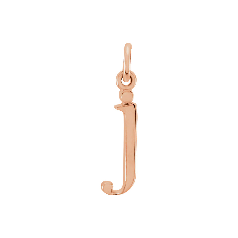 14k Rose Gold, Abbey Collection, Lower Case Initial j Charm