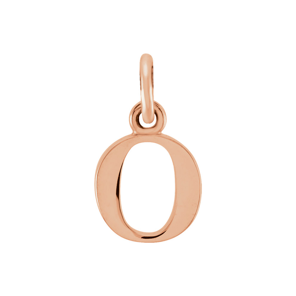 14k Rose Gold, Abbey Collection, Lower Case Initial o Charm