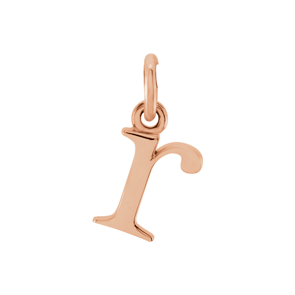 14k Rose Gold, Abbey Collection, Lower Case Initial r Charm