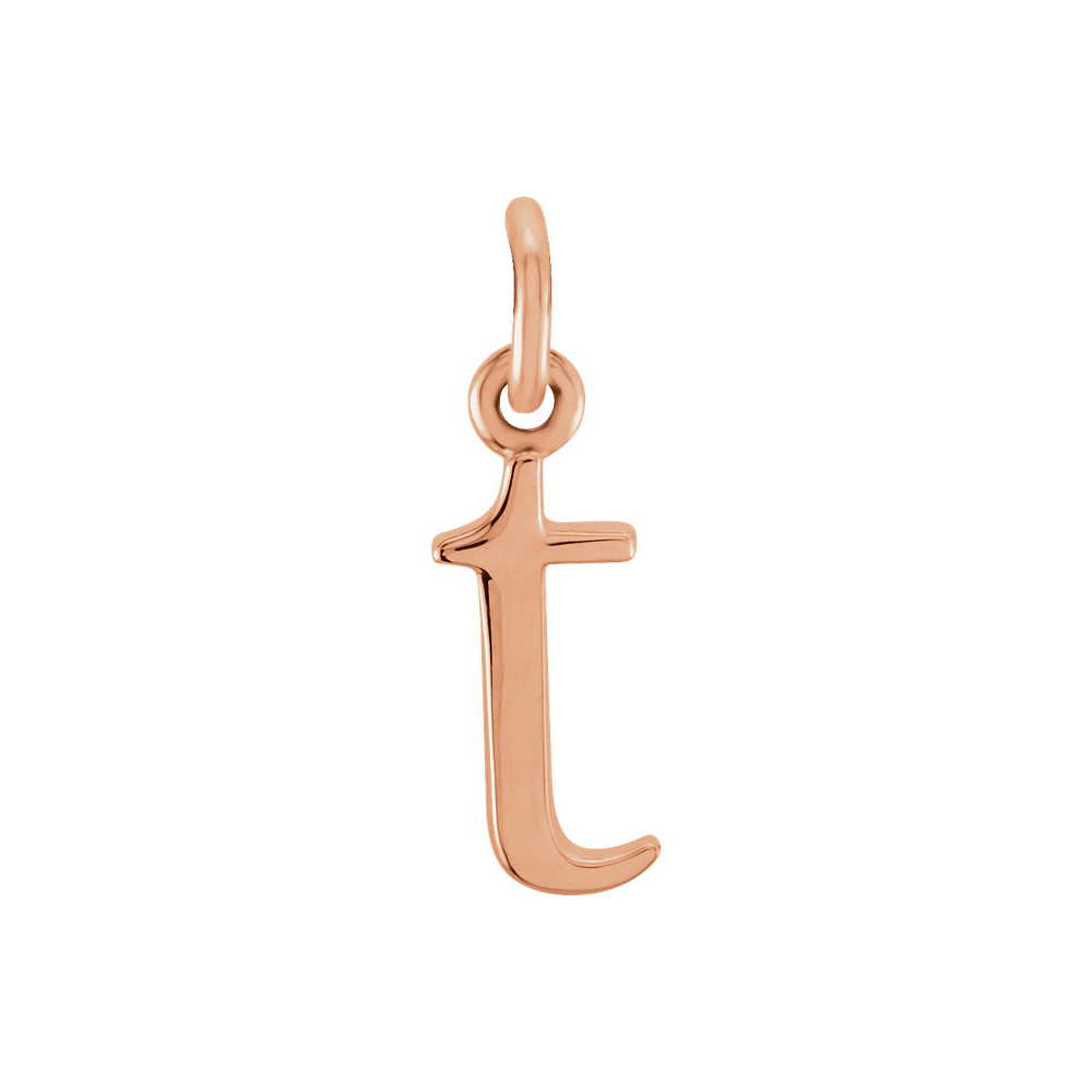14k Rose Gold, Abbey Collection, Lower Case Initial t Charm