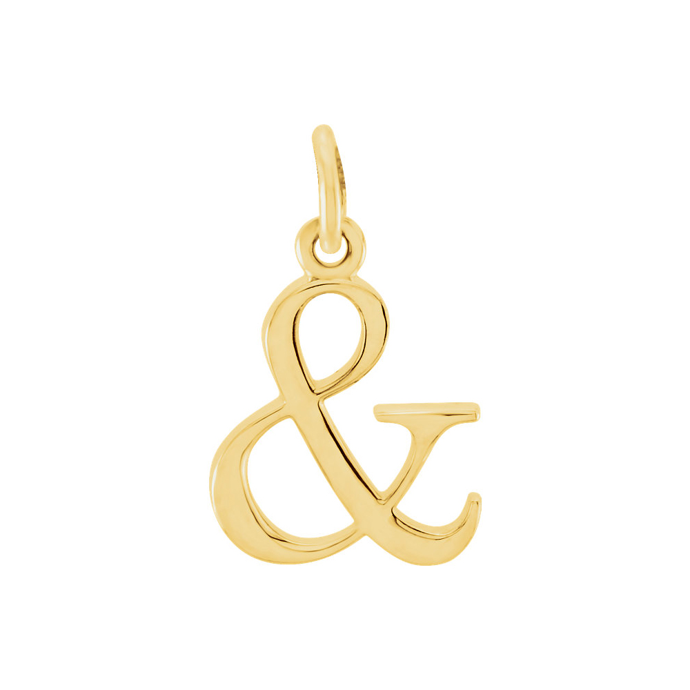 14k Yellow Gold, Abbey Collection, Lower Case Initial & Charm