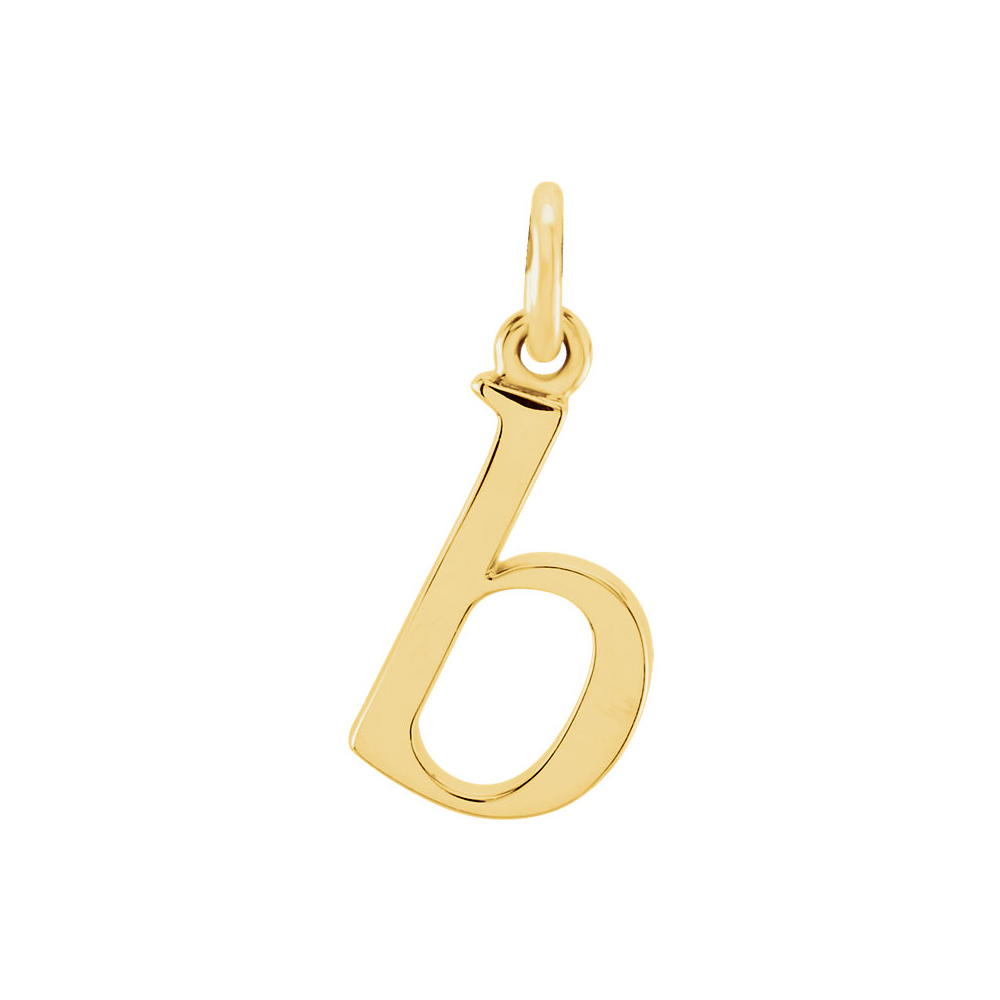 14k Yellow Gold, Abbey Collection, Lower Case Initial b Charm