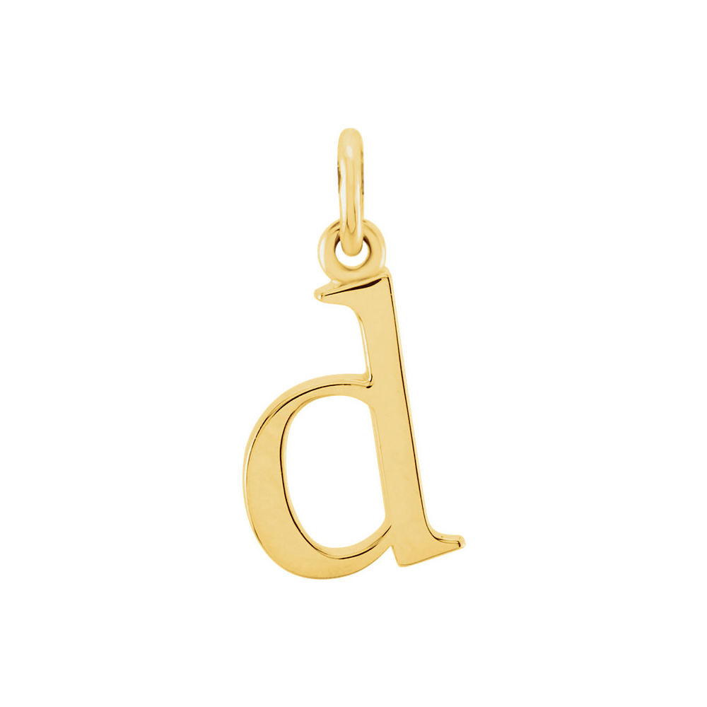 14k Yellow Gold, Abbey Collection, Lower Case Initial d Charm