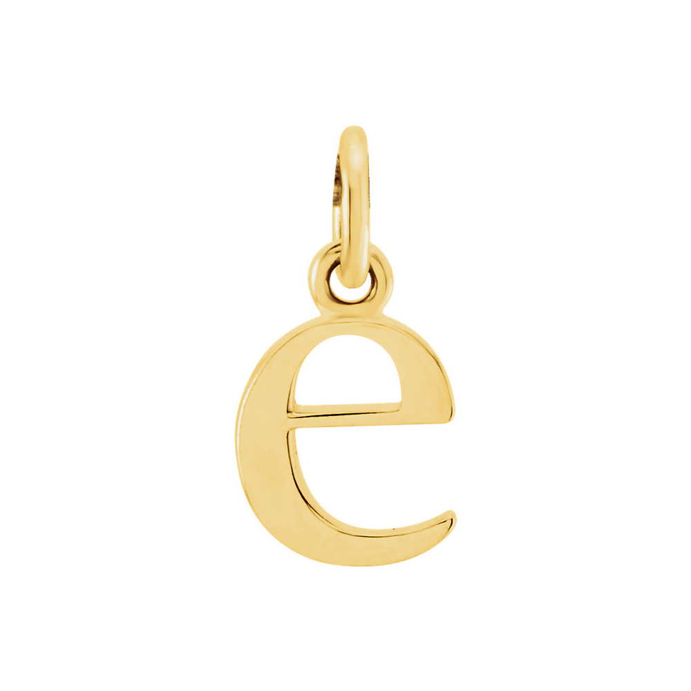 14k Yellow Gold, Abbey Collection, Lower Case Initial e Charm