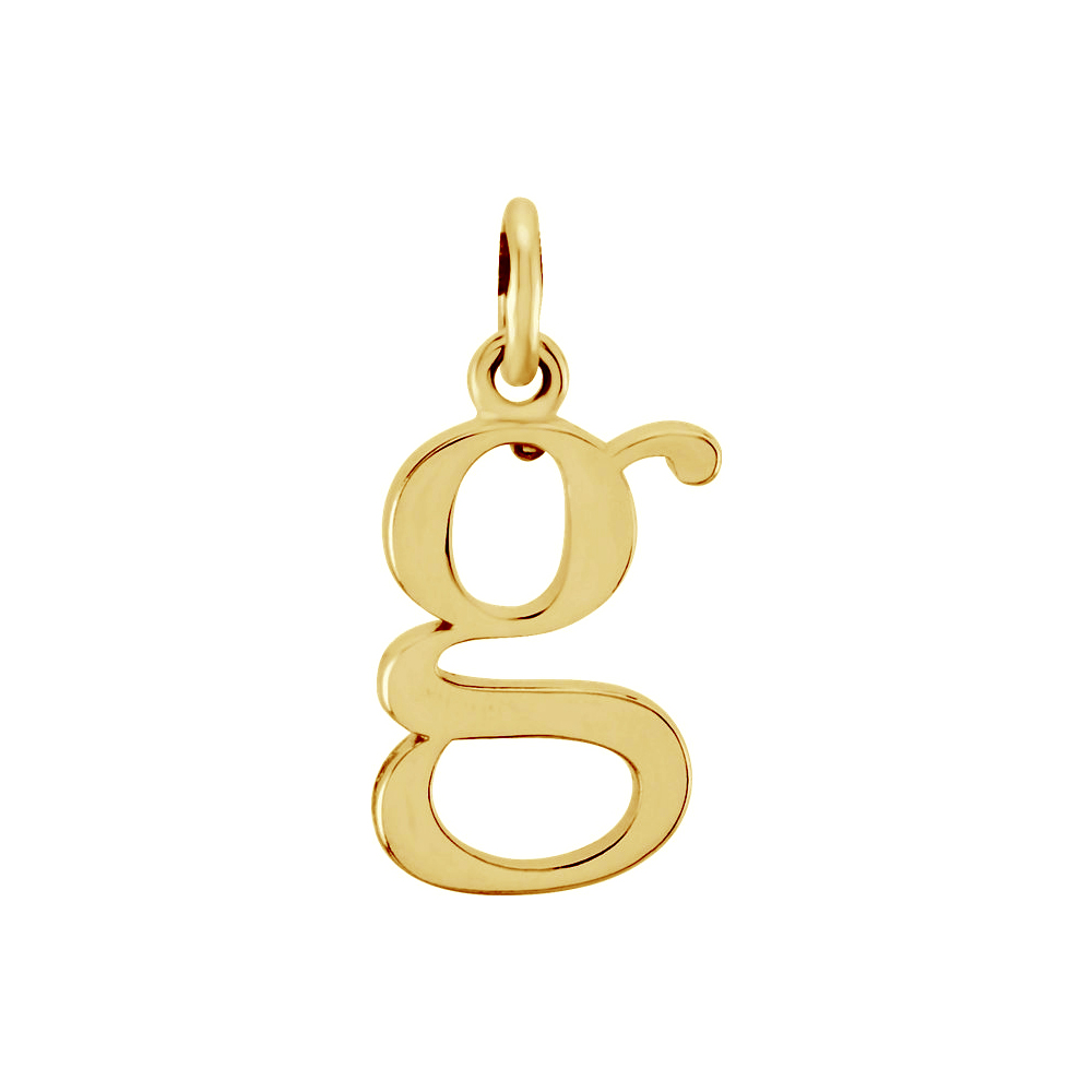 14k Yellow Gold, Abbey Collection, Lower Case Initial g Charm