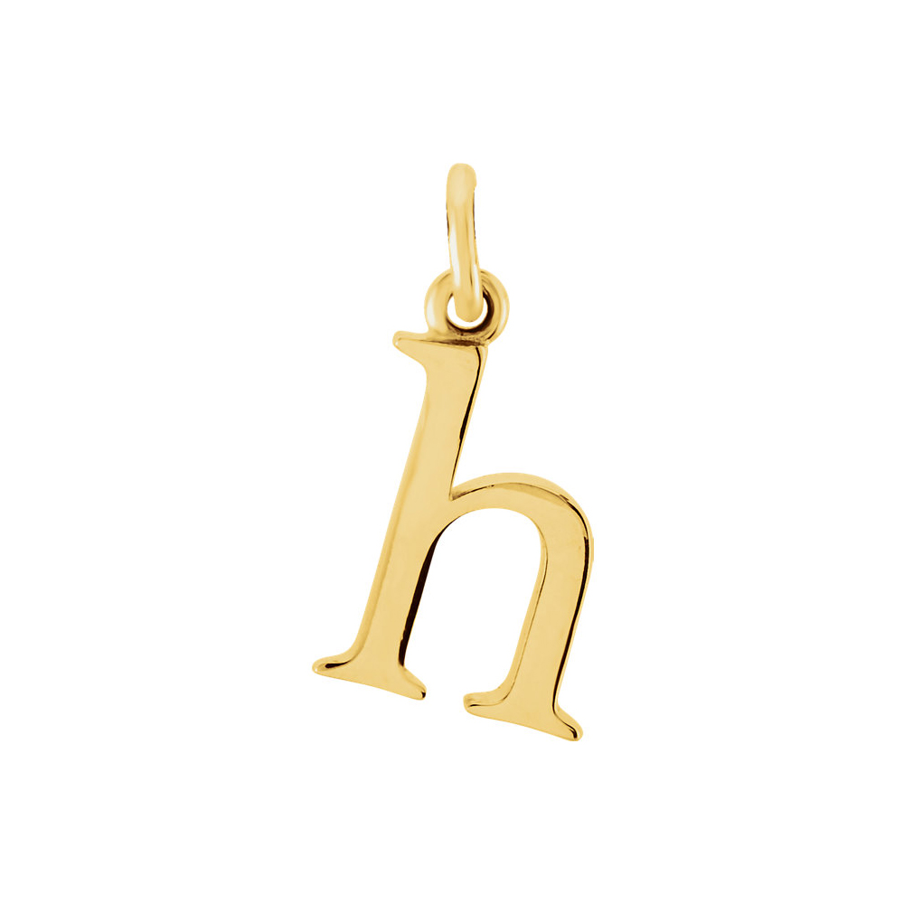14k Yellow Gold, Abbey Collection, Lower Case Initial h Charm