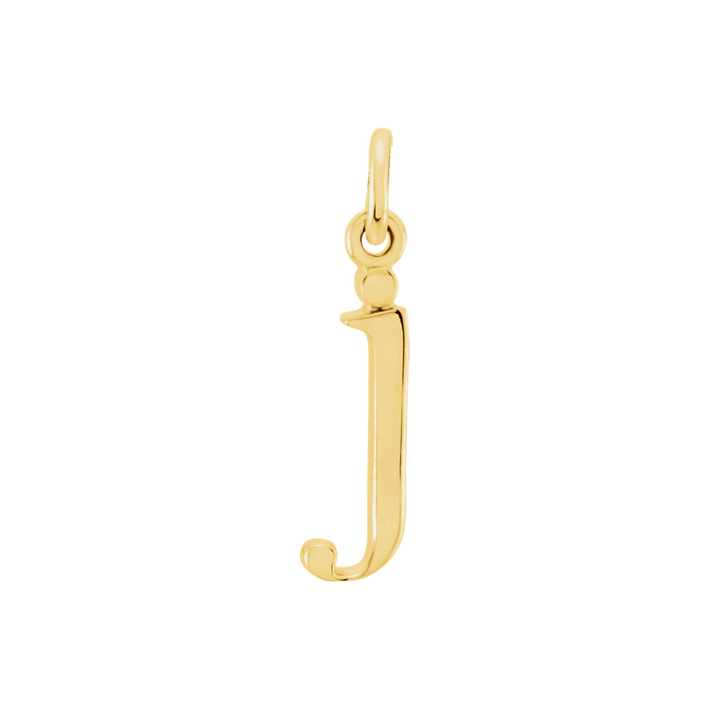 14k Yellow Gold, Abbey Collection, Lower Case Initial j Charm