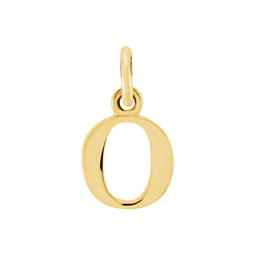 14k Yellow Gold, Abbey Collection, Lower Case Initial o Charm