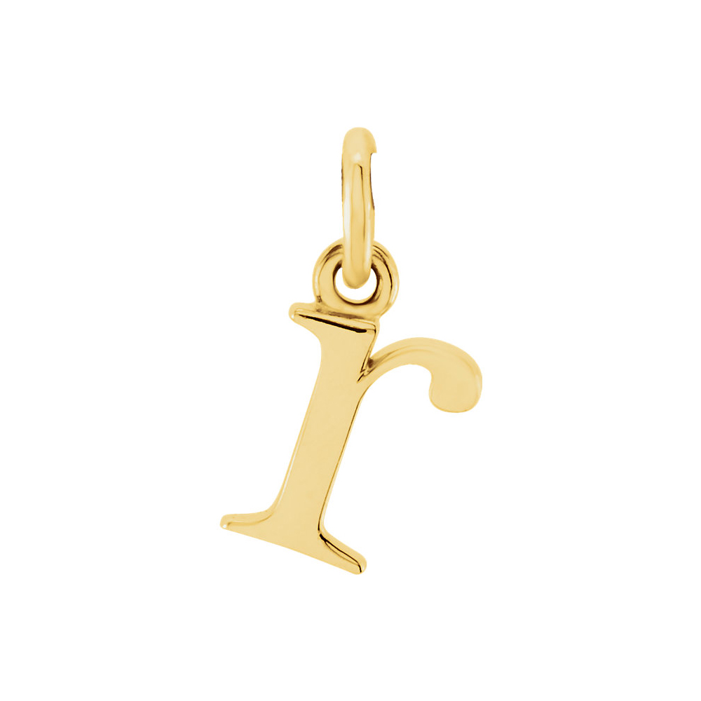 14k Yellow Gold, Abbey Collection, Lower Case Initial r Charm
