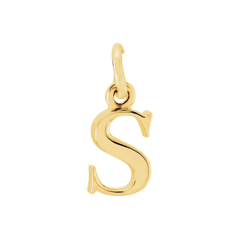 14k Yellow Gold, Abbey Collection, Lower Case Initial s Charm