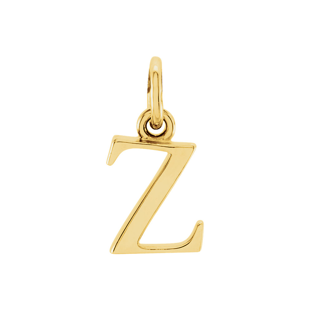 14k Yellow Gold, Abbey Collection, Lower Case Initial z Charm