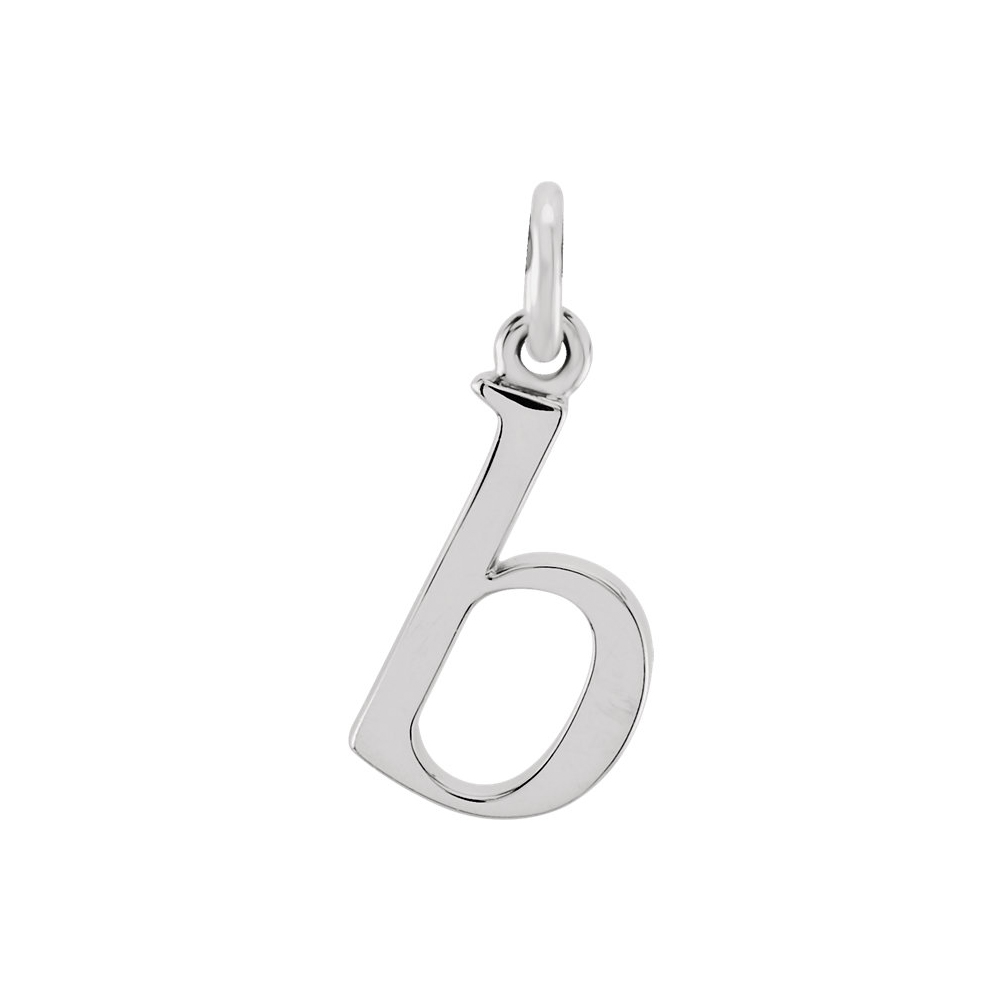 14k White Gold, Abbey Collection, Lower Case Initial b Charm