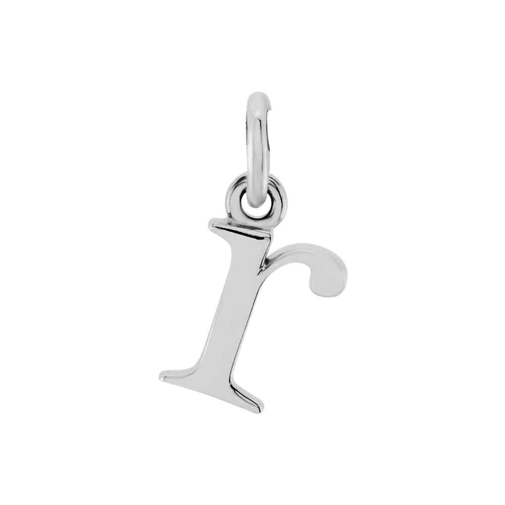 14k White Gold, Abbey Collection, Lower Case Initial r Charm