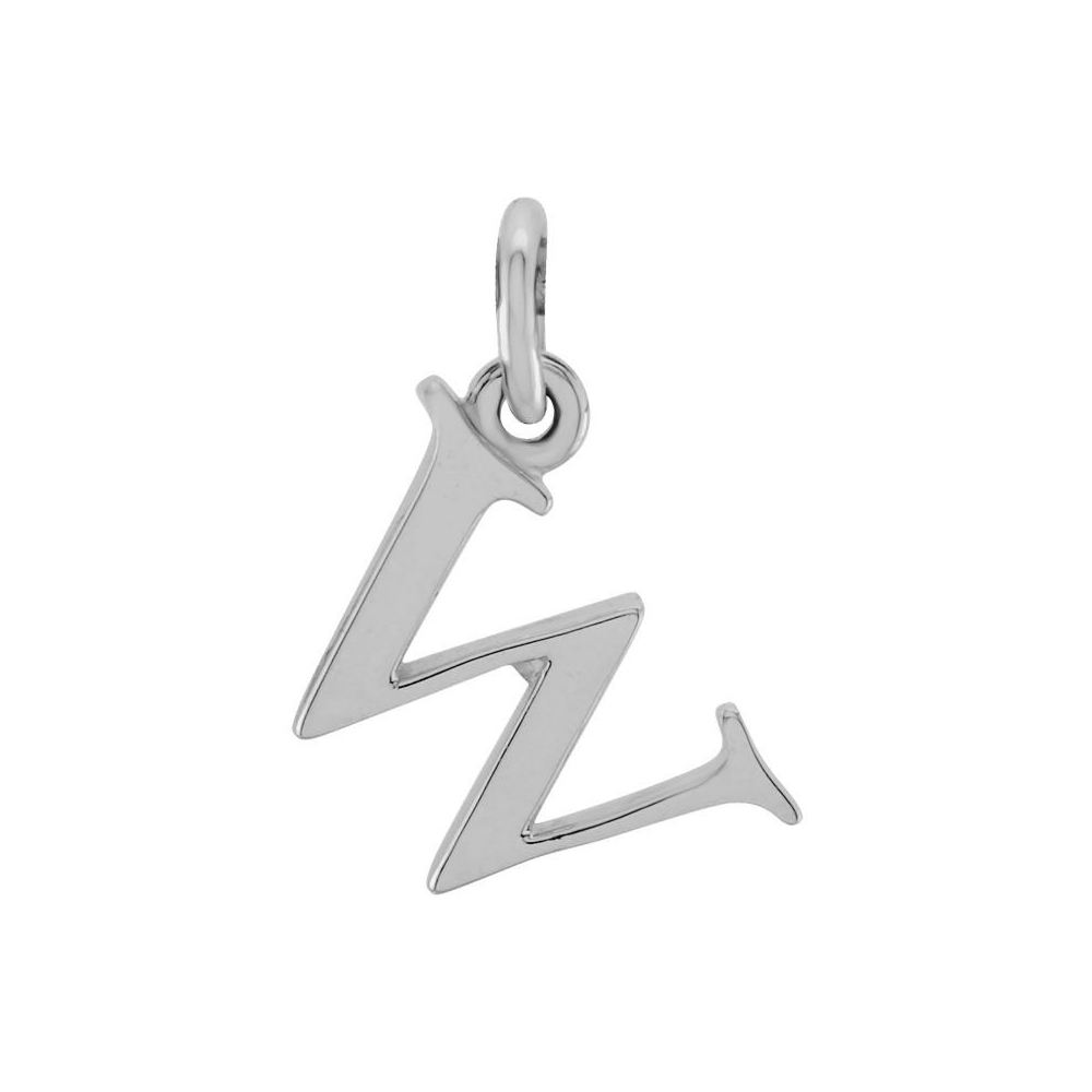 14k White Gold, Abbey Collection, Lower Case Initial w Charm