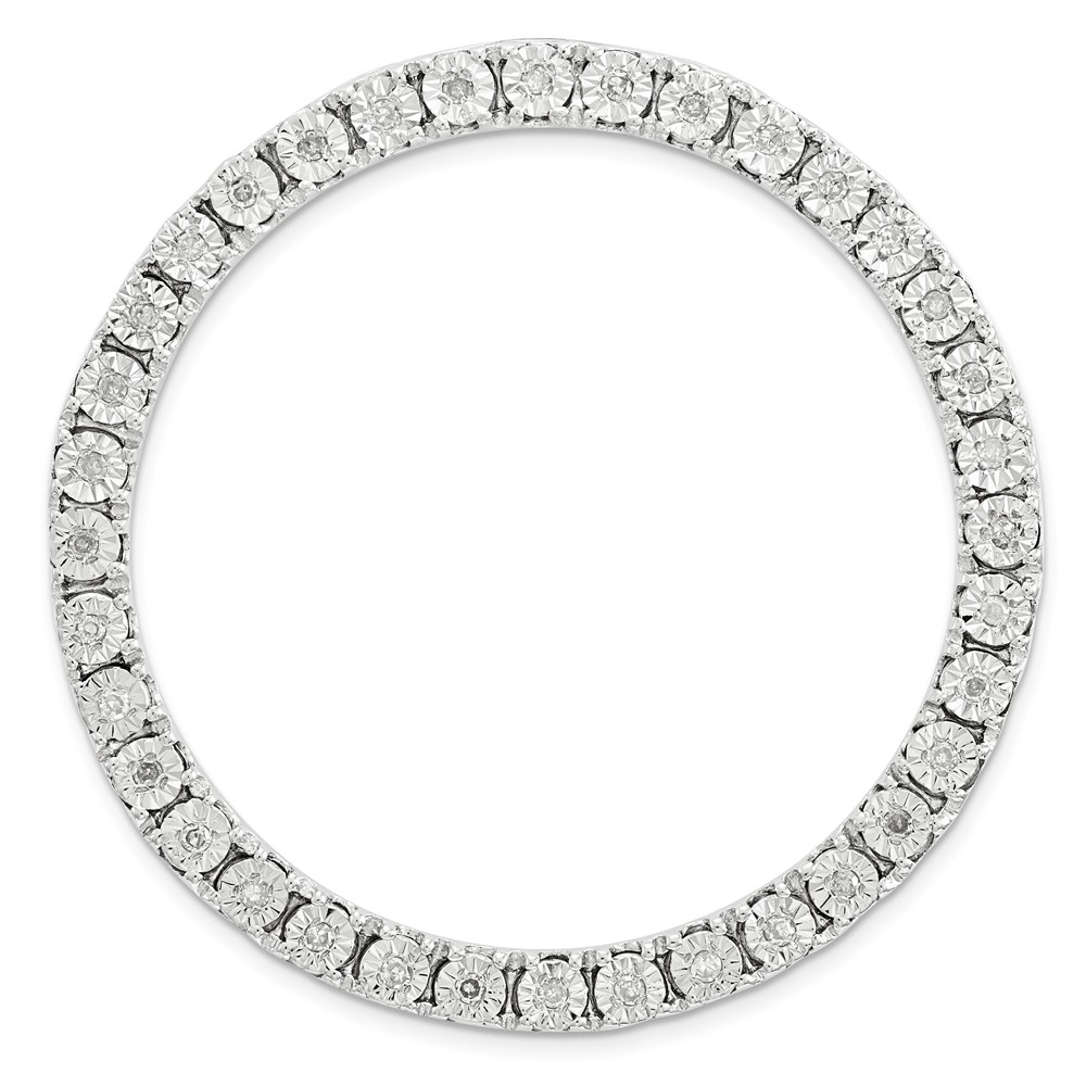 Sterling Silver Stackable 29mm .01 Ctw HI/I3 Diamond Slide