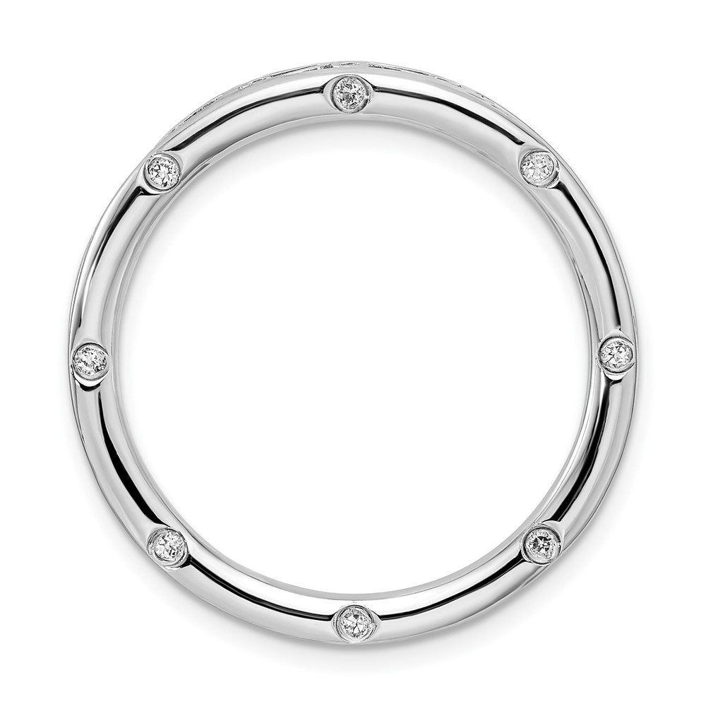 Sterling Silver & Aquamarine Stackable Expressions Slide, 29mm